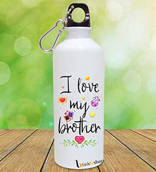 blinkNshop I Love My Brother White Printed Sipper Bottle 600 ML
