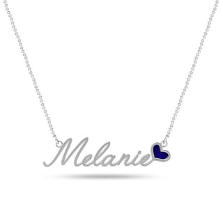 Personalized Customized Name Enamel Heart Necklace for Women and Girls