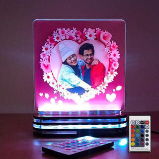 Roll over image to zoom in        lampees Acrylic 3D LED Lamp with Digital UV Printed Photo for Anniversary Gift, Multicolor